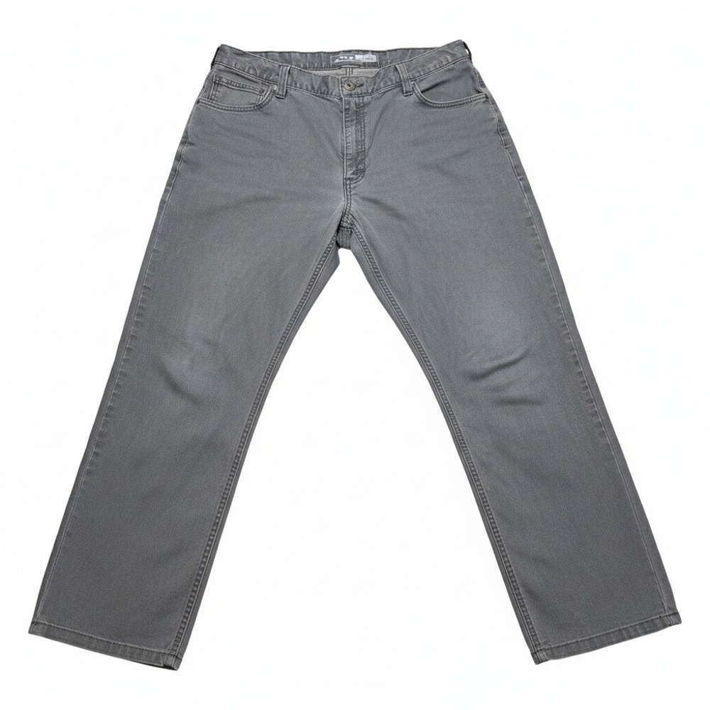 Carhartt Rugged Flex Relaxed Fit Gray Canvas‎ Work Pants Men's 38x32 BN2517-M